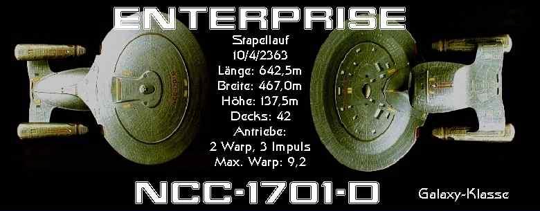 U.S.S. ENTERPRISE NCC-1701-D     -     views from top and buttom
