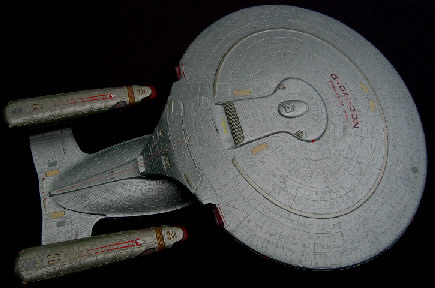 U.S.S. ENTERPRISE NCC-1701-D     -     side top view