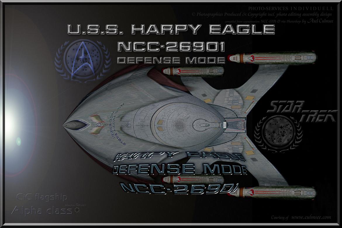 U.S.S. HARPYEAGLE NCC-26901, CiC flagship Alpha class, defense mode