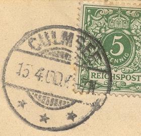 Culmsee gestempelte Briefmarke 1900