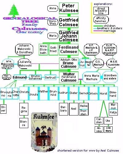 genealogical tree family Walter Culmsee