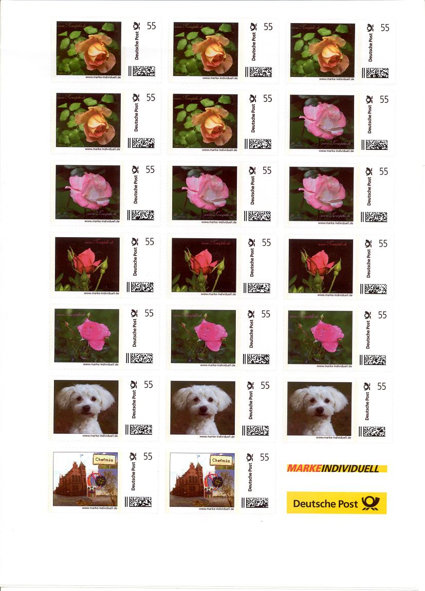 Marke-individuell.de   -   Bogen von 20 mit Fotos Copyright by Axel Culmsee