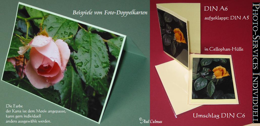 Rosen-Doppelkarte  Axel Culmsee  -  Muster und Infos